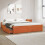VidaXL vidaXL Bed Frame with Drawer Wax Brown 150 x 200 cm Solid Pine Wood 1