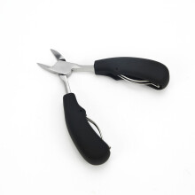 Eagle-Beak-Zangen Nagelknipser-Set – 6-teiliges professionelles Edelstahl-Nagelpflege-Set mit Gummi-Kunststoff-Griffen und Fangbehälter