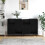 VidaXL vidaXL Sideboard 2 pcs Black Oak 60 x 35 x 70 cm 4