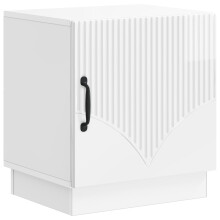 vidaXL Bedside Table High Gloss White 43 x 34.5 x 47 cm