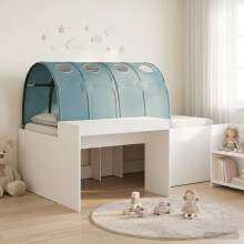 vidaXL Bed with Tunnel 4 pcs Artisian Oak and Light Blue