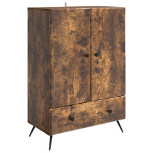 vidaXL Sideboard Smoked Oak 66 x 34.5 x 95 cm Engineered Wood