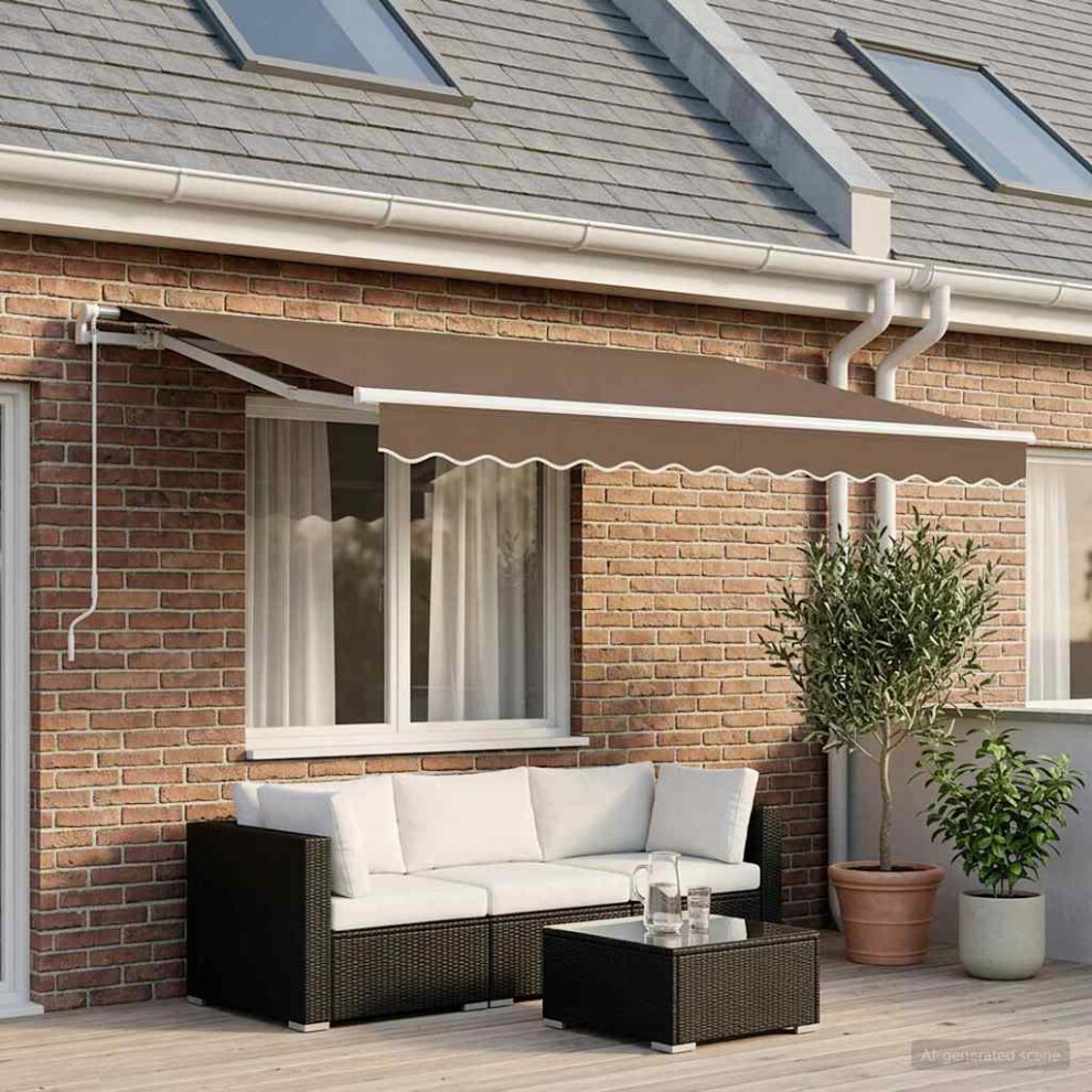Vidaxl Awning Replacement Fabric Taupe 3 X 2.5 M Polyester