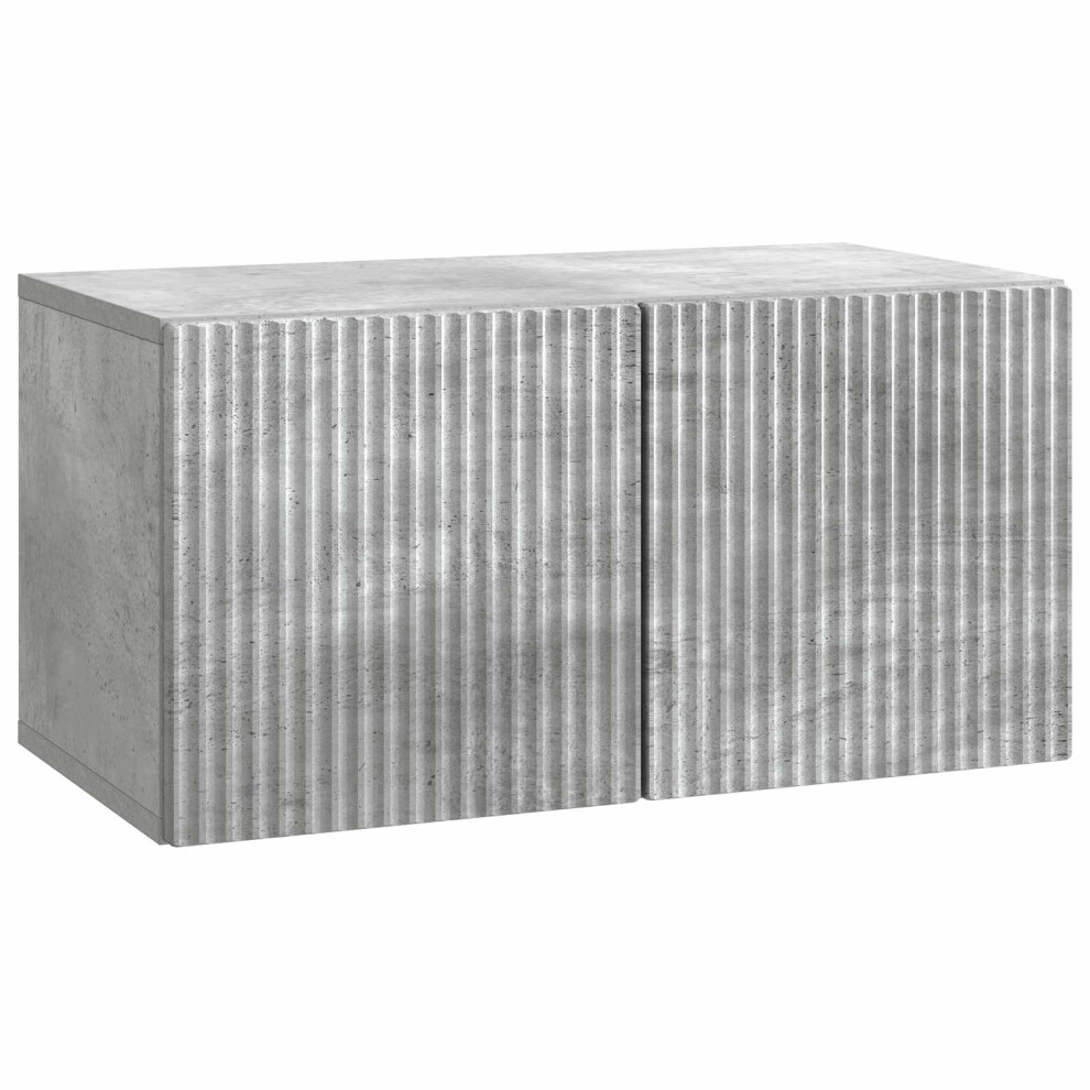 Vidaxl Wall-Mounted Tv Cabinet Concrete Grey 59.5 X 31 X 30 Cm