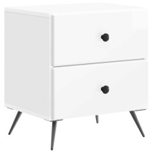 vidaXL Bedside Cabinet High Gloss White 43 x 34.5 x 47.5 cm