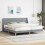 VidaXL vidaXL Bed Frame with Headboard Light Grey 180 x 200 cm Fabric 1