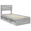 VidaXL vidaXL Bed Frame Grey Sonoma 75 x 190 cm Solid Pine Wood 4