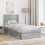 VidaXL vidaXL Bed Frame Grey Sonoma 75 x 190 cm Solid Pine Wood 3