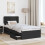 VidaXL vidaXL Bed Frame with Drawer Black 75 x 190 cm Engineered Wood 3