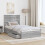 VidaXL vidaXL Storage Bed Grey Sonoma 100 x 200 cm Engineered Wood 4