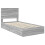 VidaXL vidaXL Storage Bed Grey Sonoma 100 x 200 cm Engineered Wood 5