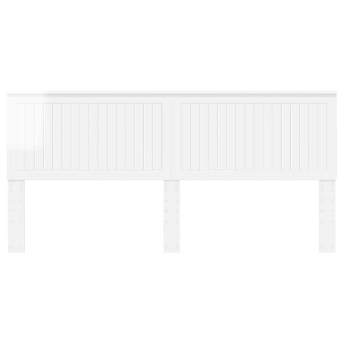VidaXL vidaXL Headboard with Headboard Gloss White 200 cm Engineered wood 2