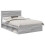VidaXL vidaXL Bed Frame with Storage Grey Sonoma 140 x 190 cm Solid Pine Wood 2