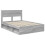 VidaXL vidaXL Bed Frame with Storage Grey Sonoma 140 x 190 cm Solid Pine Wood 4