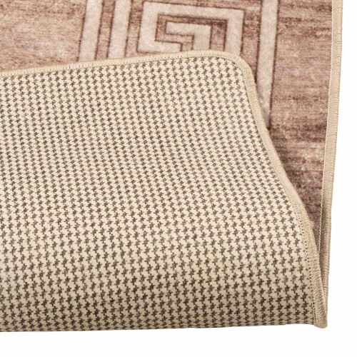 VidaXL vidaXL Rug Runner MARSA White 100 x 400 cm Polyester and PVC 2