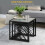 Nesting Coffee Tables Set of 3, Grey & Black 4