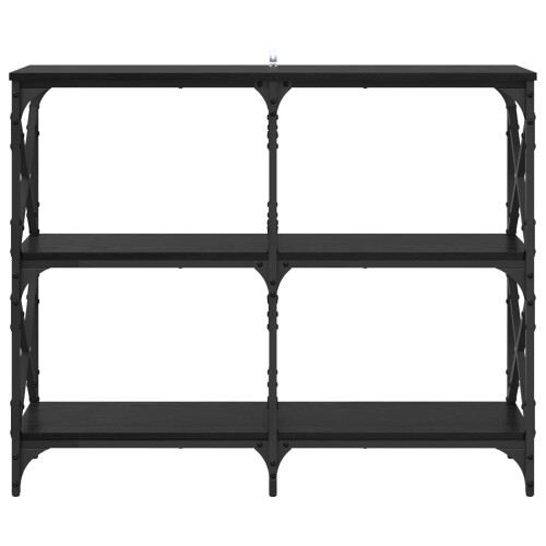VidaXL vidaXL Console Table Black Oak 100 x 28 x 80.5 cm Engineered Wood 1