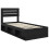 VidaXL vidaXL Bed Frame with Headboard Black 75 x 190 cm Solid Pine Wood 5