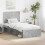 VidaXL vidaXL Bed Frame Concerte Grey 90 x 190 cm Solid Pine Wood 1