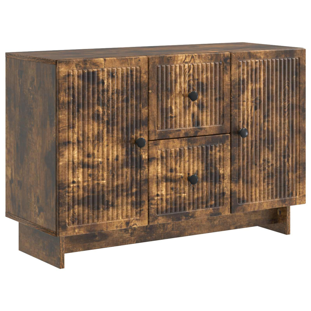 Vidaxl Sideboard Smoked Oak 89 X 34.5 X 60 Cm Engineered Wood