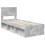 VidaXL vidaXL Bed Frame Concerte Grey 75 x 190 cm Solid Pine Wood 4