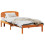 VidaXL vidaXL Bed Frame with Headboard Wax Brown 90 x 190 cm Solid Pine Wood 4