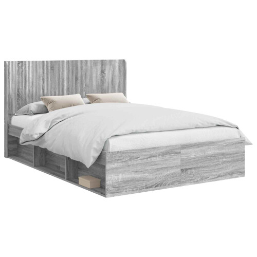 VidaXL vidaXL Bed Frame with Storage and Headboard 3 pcs Engineered Wood 1