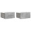 VidaXL vidaXL Wall-Mounted Bedside Cabinet with Drawer 2 pcs Concrete Grey 1