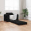 VidaXL vidaXL Folding Sofa Bed Black 98 x 71 x 83 cm Fabric 1