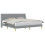 VidaXL vidaXL Bed Frame with Headboard Light Grey 180 x 200 cm Fabric 2