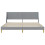 VidaXL vidaXL Bed Frame with Headboard Light Grey 180 x 200 cm Fabric 3