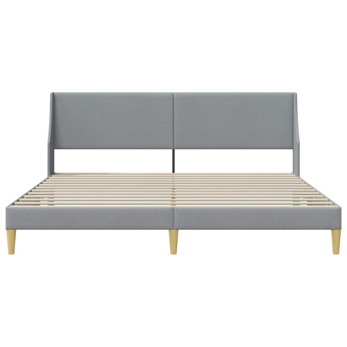 VidaXL vidaXL Bed Frame with Headboard Light Grey 180 x 200 cm Fabric 2