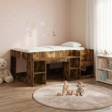 vidaXL Kids'Bed Frame with Storage Smoked Oak 80 x 160 cm