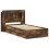 VidaXL vidaXL Bed Frame with Storage Smoked Oak 75 x 190 cm Engineered Wood 3