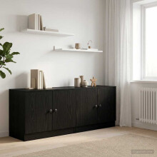 vidaXL Storage Cabinet for Loft Bed 2 pcs Black Oak 66 x 35 x 48 cm