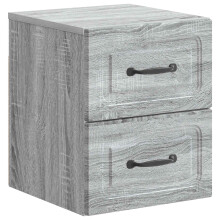 vidaXL Wall-Mounted Bedside Cabinet Grey Sonoma 34.5 x 33 x 40 cm
