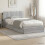 VidaXL vidaXL Bed Frame with Storage Grey Sonoma 90 x 190 cm Engineered Wood 1