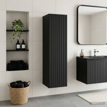 vidaXL Wall-mounted Bathroom Cabinet Black 33 x 34.5 x 100 cm