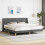 VidaXL vidaXL Bed Frame with Headboard Dark Grey 180 x 200 cm Fabric 1