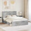 VidaXL vidaXL Bed Frame with Storage and Headboard Concrete Grey 120 x 190 cm 1