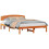 VidaXL vidaXL Bed Frame with Headboard Wax Brown 140 x 200 cm Solid Pine Wood 4