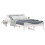VidaXL vidaXL Bed Frame with Headboard White 120 x 190 cm Solid Pine Wood 3