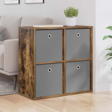 vidaXL Sideboard with Drawer Smoked Oak 68.5 x 32 x 67 cm