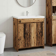 vidaXL Badunterschrank Altholz 78,5 x 37,5 x 81 cm Holzwerkstoff
