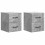 VidaXL vidaXL Wall-Mounted Bedside Cabinet with Drawer 2 pcs Concrete Grey 1
