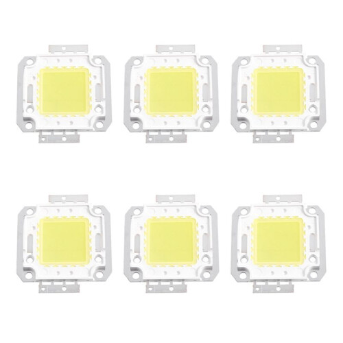 6X Square Shape White  Light Lamp COB SMD LED Module Chip 30-36V 20W