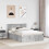 VidaXL vidaXL Bed Frame Concrete Grey 150 x 200 cm Engineered Wood 3