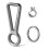 Titanium Carabiner Keychain Clip,Double-End Quick Release Hook,Key Holder with Titanium Key Ring 2