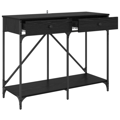 VidaXL vidaXL Console Table Black Oak 100 x 39 x 78.5 cm Engineered Wood 2