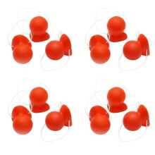 12 Stücke Rote Clownnase Hupende Quietschende Clownnase mit Elastischem Seil für Erwachsene Halloween Cosplay Kostümzubehör